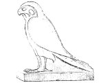 Egyptian hawk, dedicated to the sun.